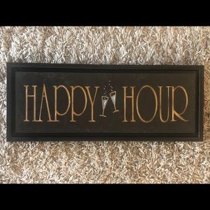 Happy Hour Sign Wall Art
